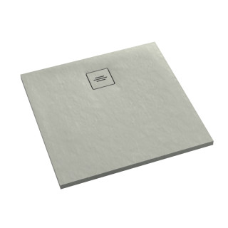 Schedline Brodzik kompozytowy Stabilsound Plus® Protos Cement Stone 90x90x3,5 cm, kwadratowy, Gwarancja 15 lat